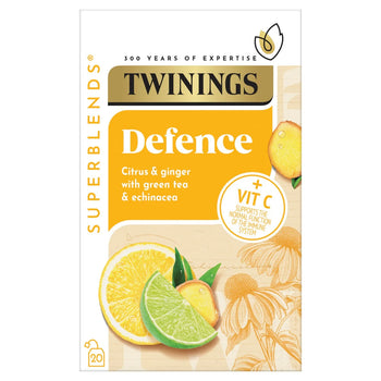 Twinings Superblends Defense مع الحمضيات والزنجبيل والشاي الأخضر 20 في كل عبوة