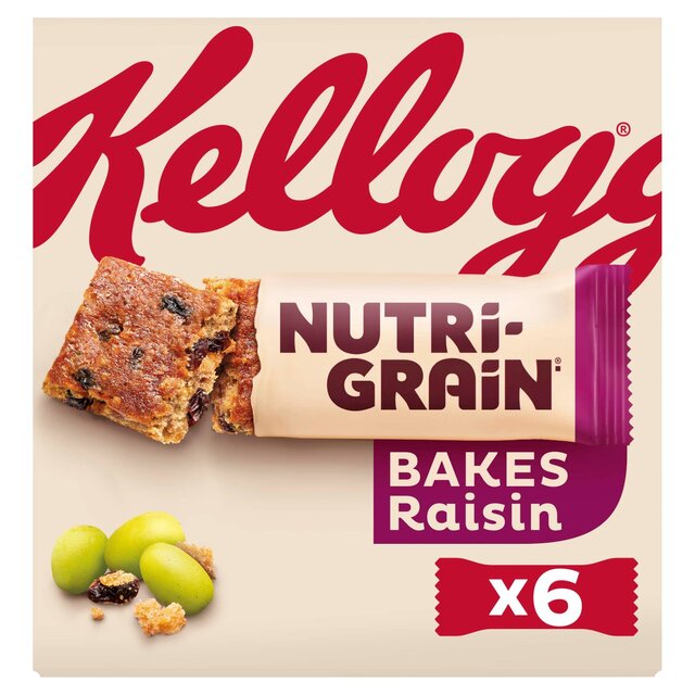 Kellogg's Nutri-Grain Elevenses Bars خبز الزبيب 6 × 45 جم