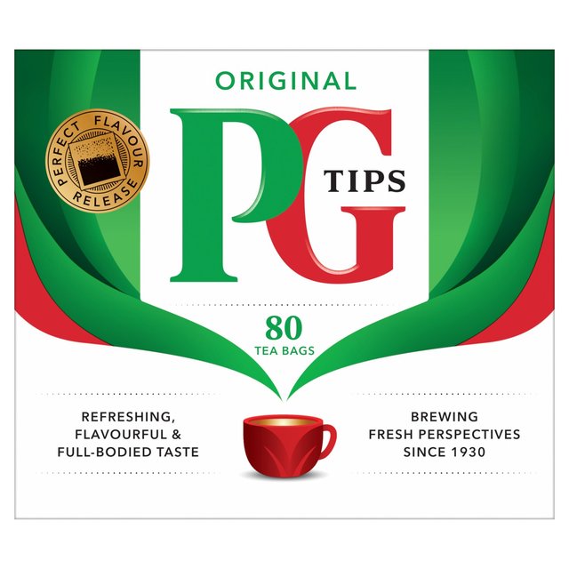 PG Tipps Original biologisch abbaubar schwarzer Teebeutel 80 pro Packung