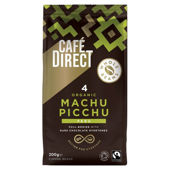 Cafedirect Fairtrade Organic Machu Picchu Peru Coffee Beans 200g