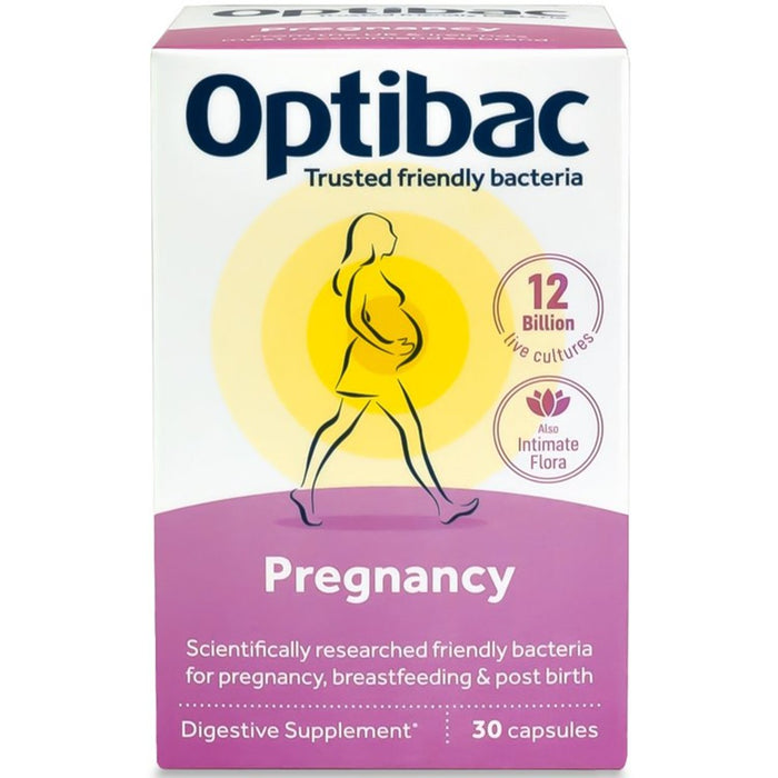 كبسولات أوبتيباك بروبيوتيك المكملة للجهاز الهضمي أثناء الحمل، 30 كبسولة في كل عبوة