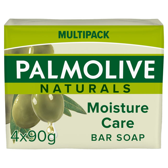 Palmolive Naturals Moisture con barra de jabón de oliva 4 x 90g