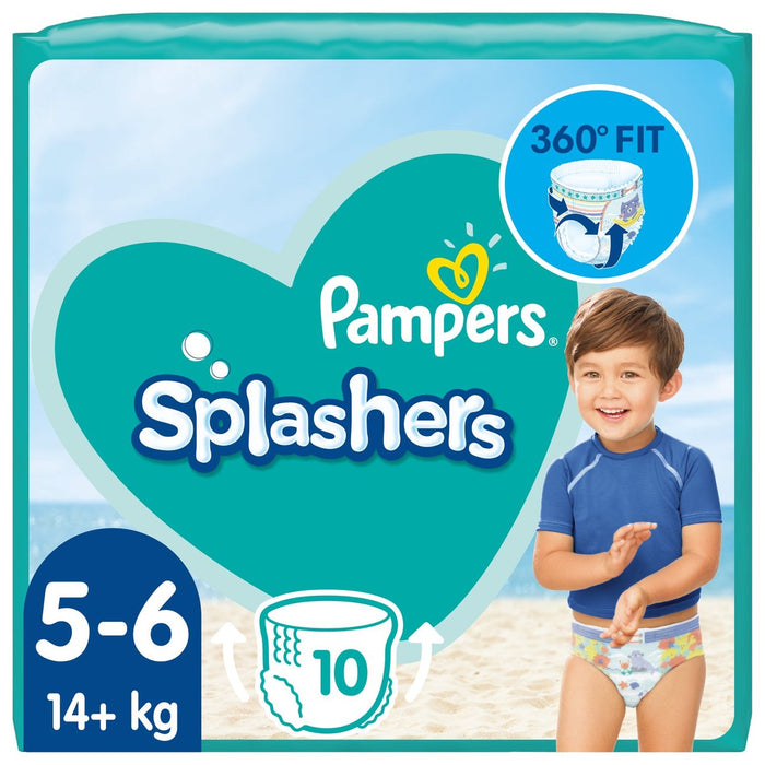 Pampers Splasher schwimmen Windeln Größe 5-6 (14+kg) 10 pro Pack