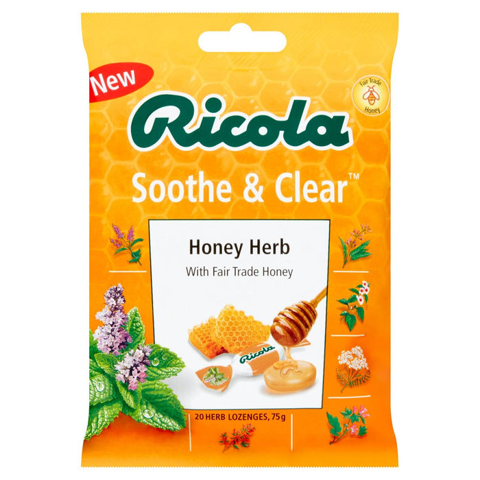 ريكولا أقراص العسل العشبية المهدئة والشفافة 75 جم
