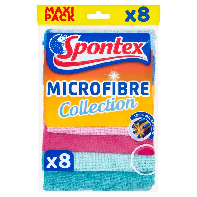 Spontex Microfibre Cloths Value Pack 8 por paquete