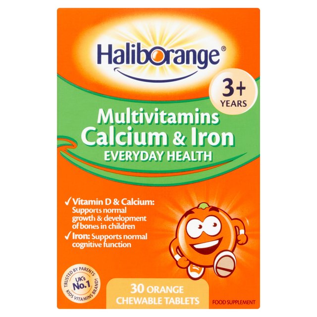 أقراص هاليبورانج متعددة الفيتامينات والكالسيوم والحديد قابلة للمضغ 30 في العبوة