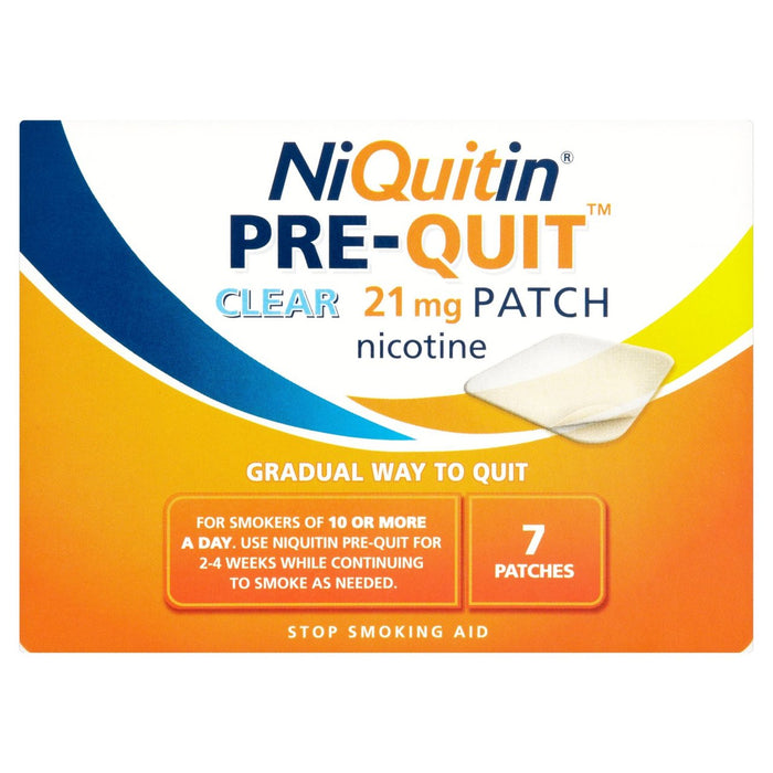Niquitin Clear 21mg Pre-Quit Patch 7 لكل علبة