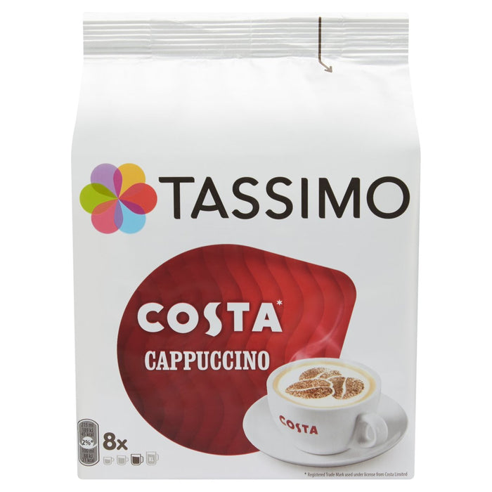 كبسولات قهوة تاسيمو كوستا كابتشينو 8 في العبوة