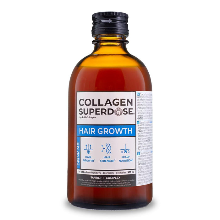 جرعة الكولاجين الفائقة من جولد كولاجين لنمو الشعر لمدة 30 يومًا، 300 مل