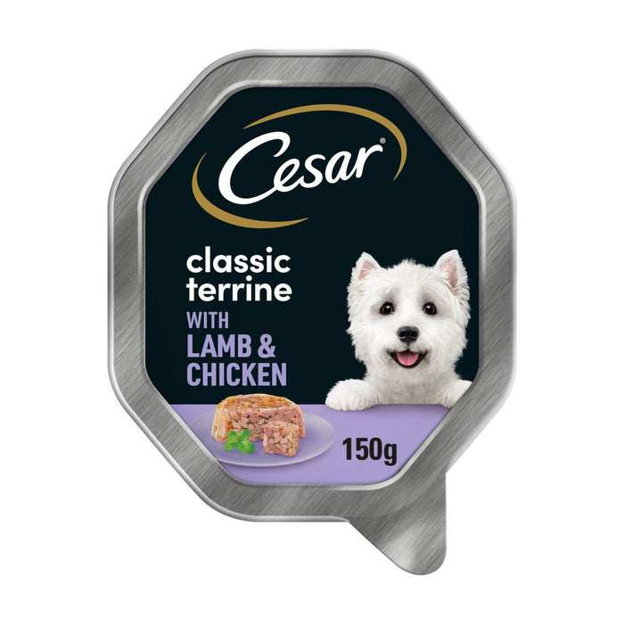 Cesar Classics Terrine Dog Food Tablett Lamm & Huhn in Gelee 150g