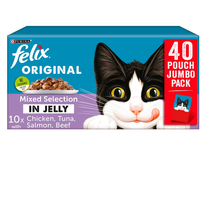 فيليكس طعام قطط مختار بالجيلي 40 × 100 جرام