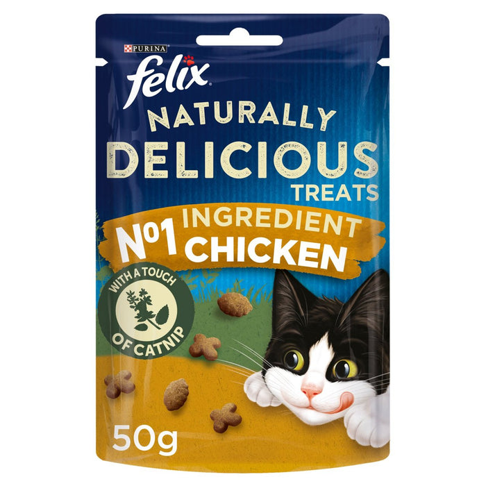 فيليكس حلوى القطط اللذيذة بشكل طبيعي بالدجاج والنعناع البري 50 جم