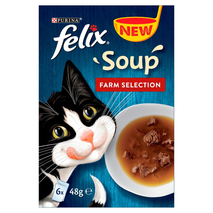 فيليكس شوربة طعام القطط من المزرعة 6 × 48 جم