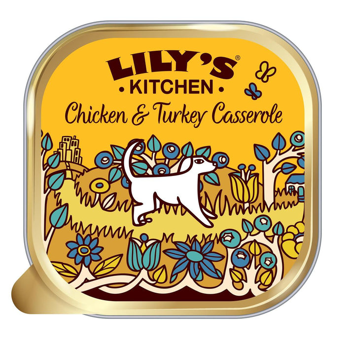 ليليز كيتشن طبق الدجاج والديك الرومي للكلاب 150 جرام
