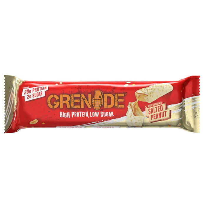 Grenade grenade killa blanc chocolat salé barre de protéines d'arachide 60g