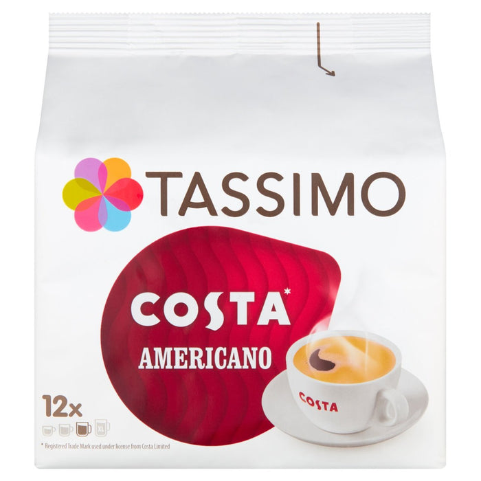 كبسولات قهوة تاسيمو كوستا امريكانو 12 كبسولة في كل علبة