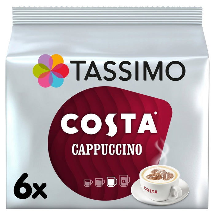 كبسولات قهوة تاسيمو كوستا كابتشينو 6 في العبوة