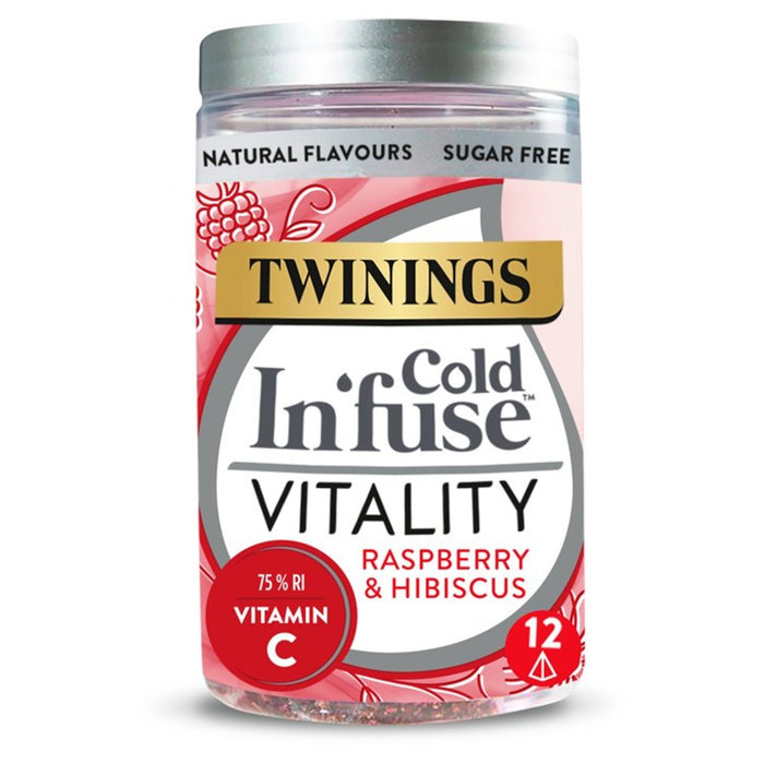 Twinings Cold In'fuse Vitality مع التوت الكركديه وفيتامين C 12 في كل عبوة