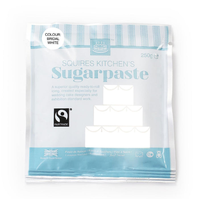 Squires Kitchen White Fairtrade Sugarpaste prêt à rouler 250g