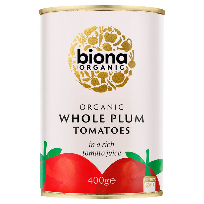 بيونا طماطم عضوية مقشرة برقوق كامل 400 جرام