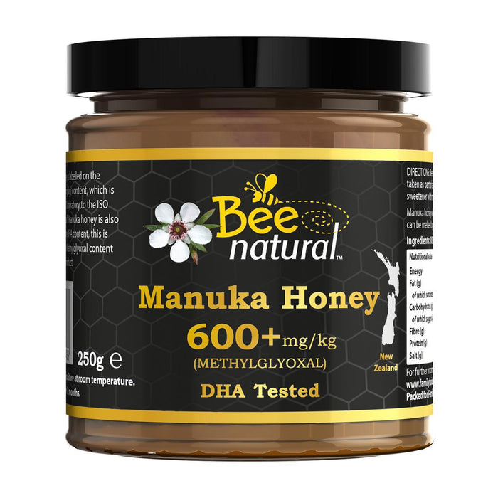 Bee Natural Manuka Honey 600+mg/kg metilglinoxal 250g