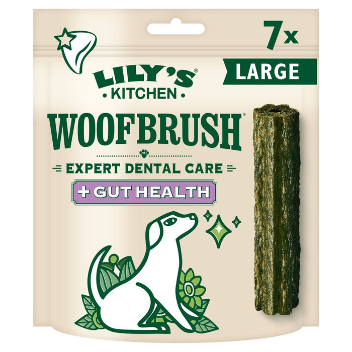 حزمة متعددة من فرشاة Woofbrush Gut Health للكلاب الكبيرة من Lily's Kitchen، 7 × 47 جم