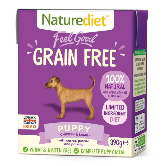 Naturediet - طعام الكلاب الرطب الكامل الخالي من الحبوب، 18 × 390 جم