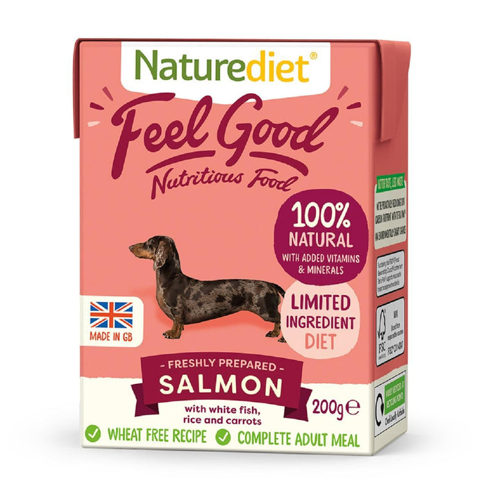Naturediet - طعام الكلاب الرطب الكامل بسمك السلمون، 200 جرام