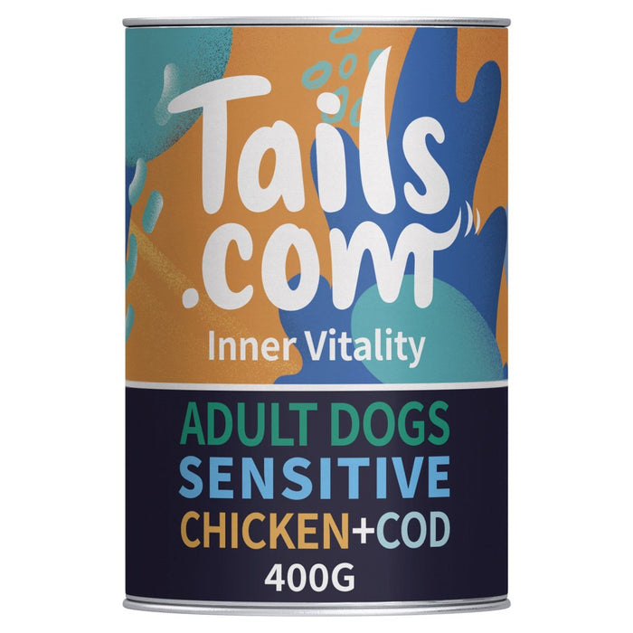 Tails.com طعام رطب للكلاب الحساسة خالي من الحبوب بالدجاج وسمك القد 400 جرام