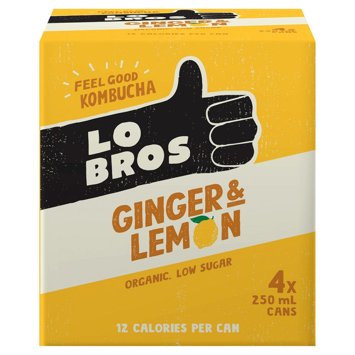 Lo Bros Ginger & Lemon Multipack 4 x 250ml
