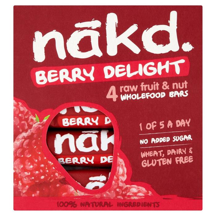 Nakd Berry Delight Barritas de Frutas y Nueces 4 x 35g 