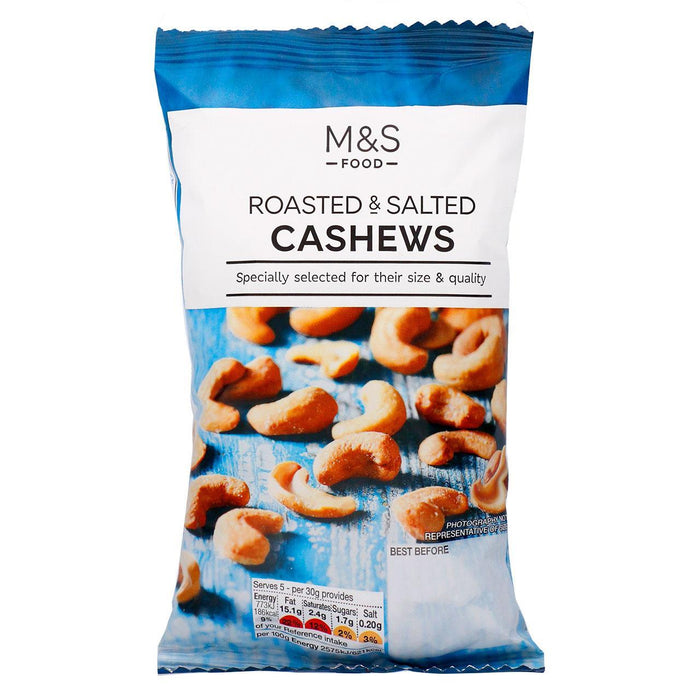 M & S geröstete und gesalzene Cashewnüsse 150g