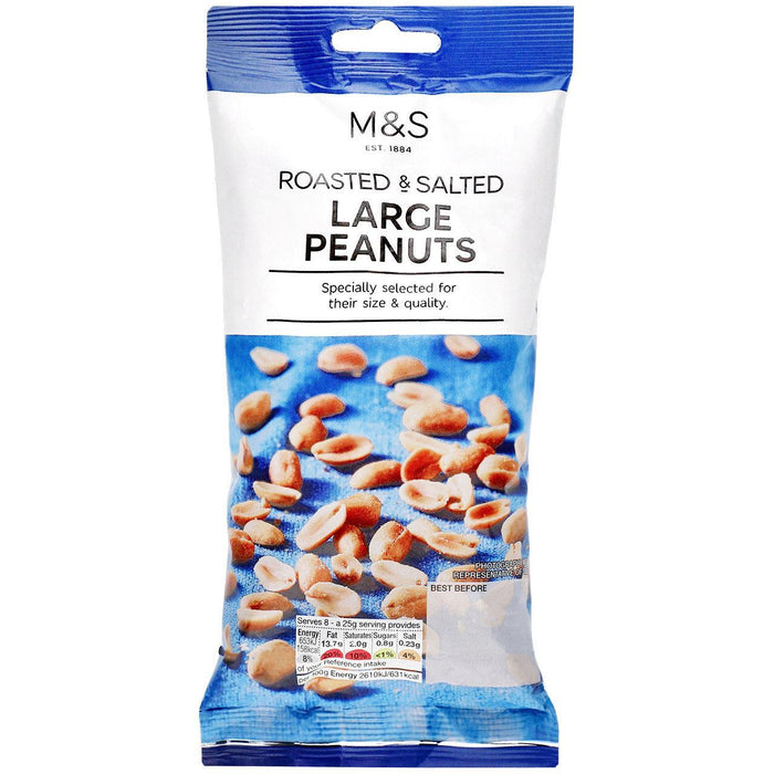 M&S Peanuts grandes asados ​​y salados de 200 g